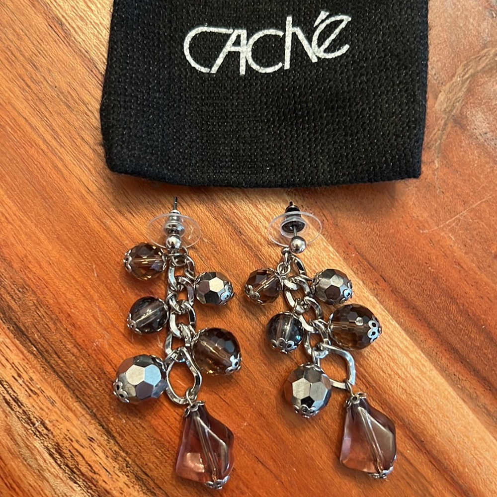 Cache Beaded Dangle Earrings - image 6